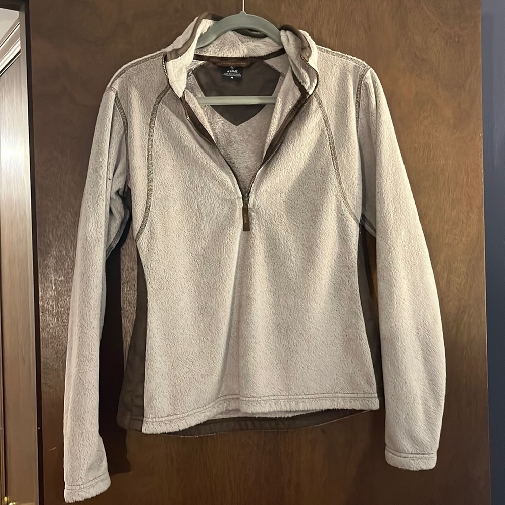 Kuhl Cream Fuzzy Sweater, Size Medium